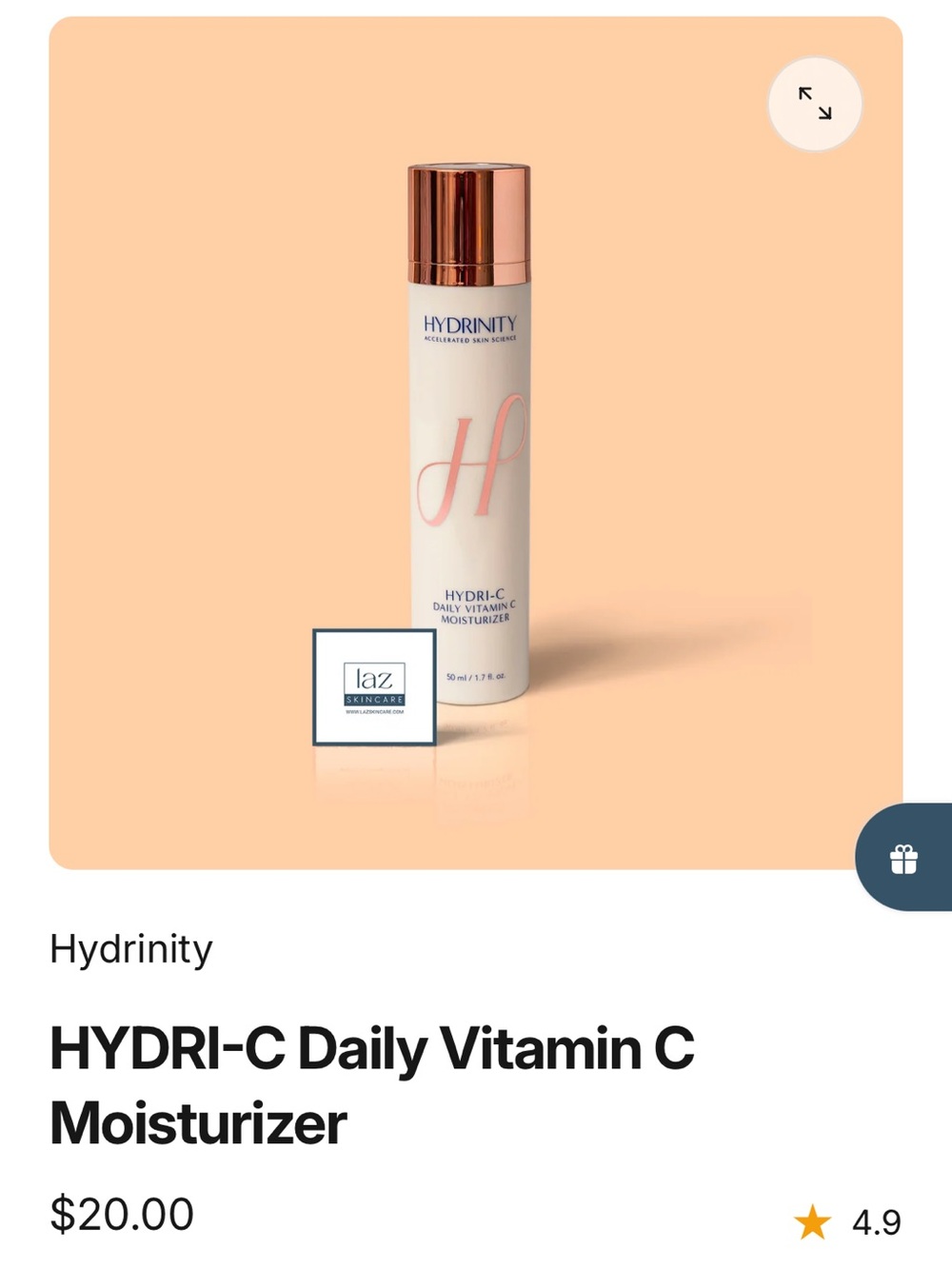 Hydri-C Daily Vitamin C Moisturizer 5ml travel